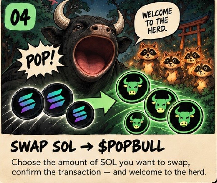 Step 4: Swap SOL for $POPBULL